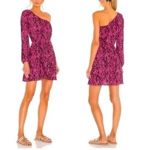 Elegant Pink One-Shoulder Dress